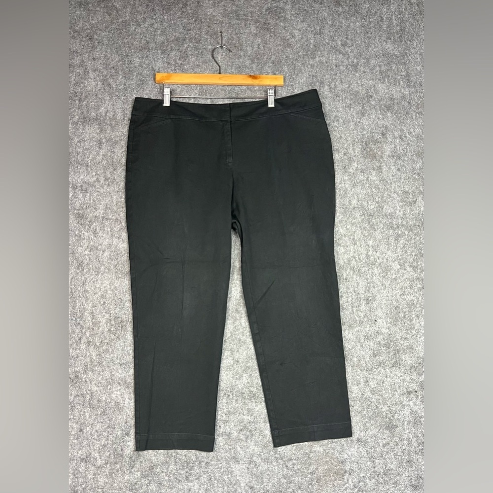 Eileen Fisher Black Ankle Pants 95% Organic Cotton Pants Size XL